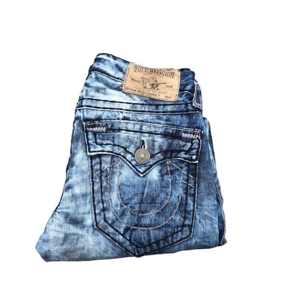 True Religion Jeans Size 29 RICKY SUPER T Blue - Picture 2 of 15